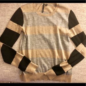 Joe’s 100% Cashmere striped crewneck sweater